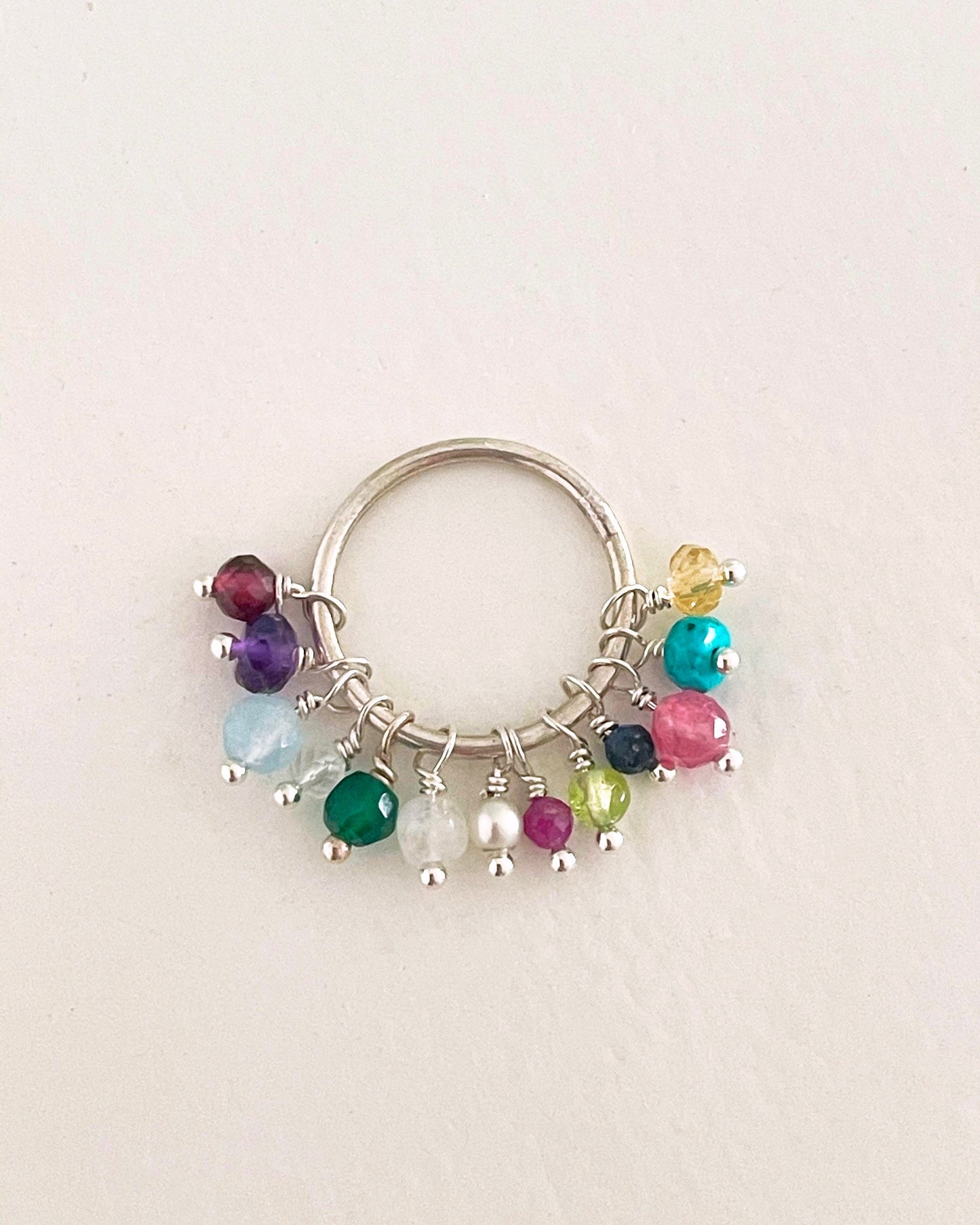 Dainty Custom Birthstone Mother’s Ring Pendant