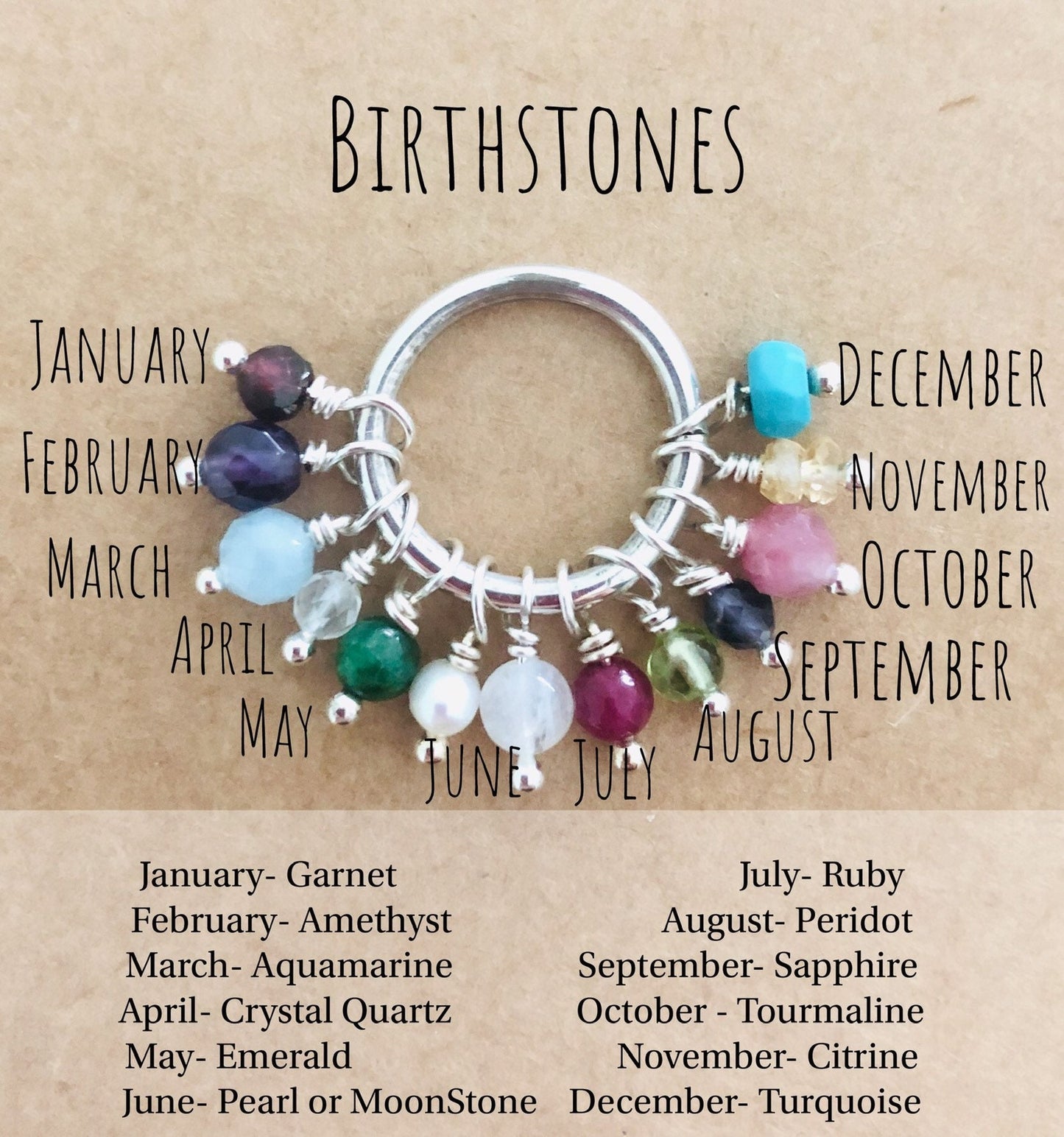 Dainty Custom Birthstone Mother’s Ring Pendant